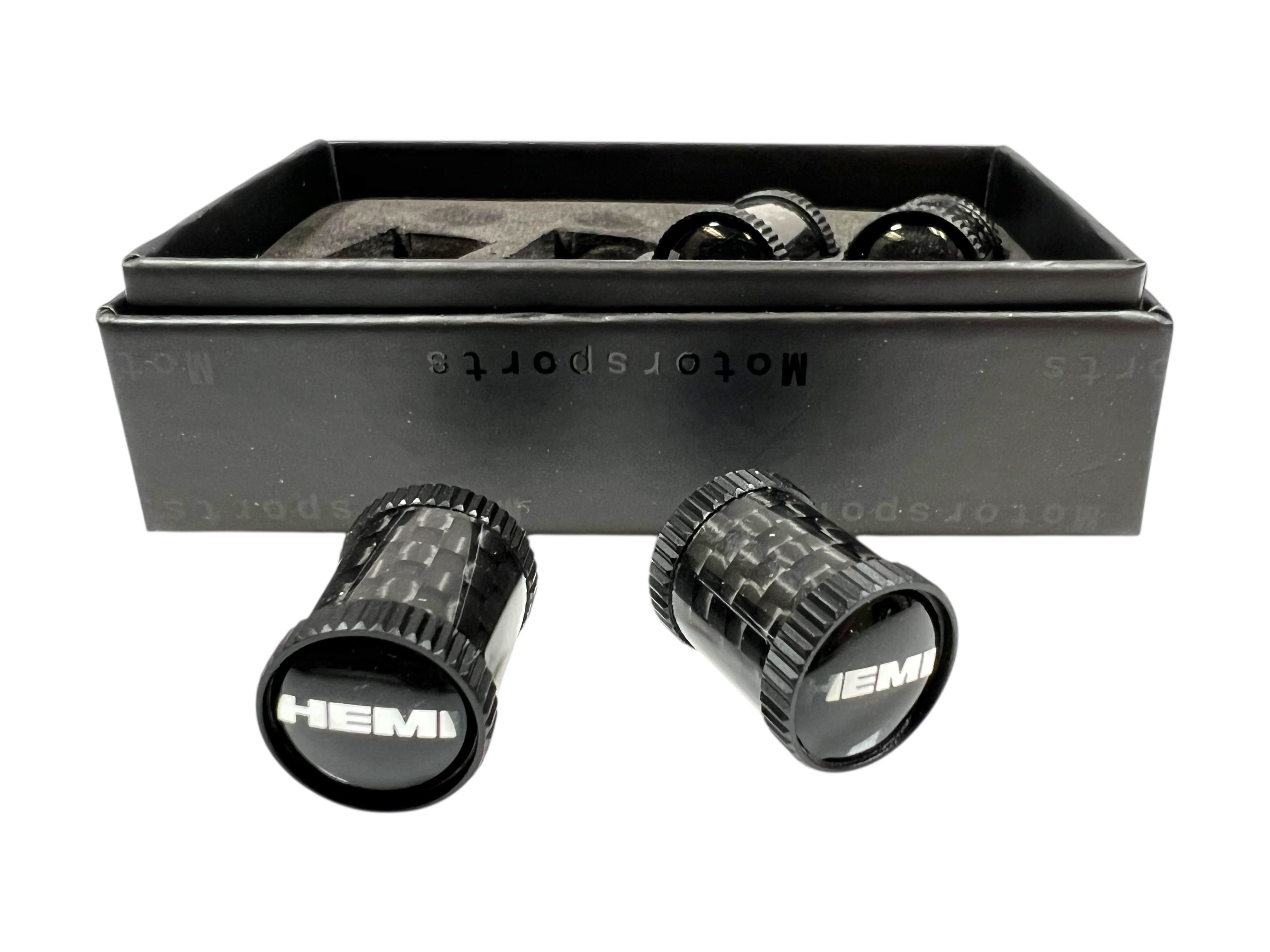 Dodge Hemi Carbon Fiber Valve Stem Caps