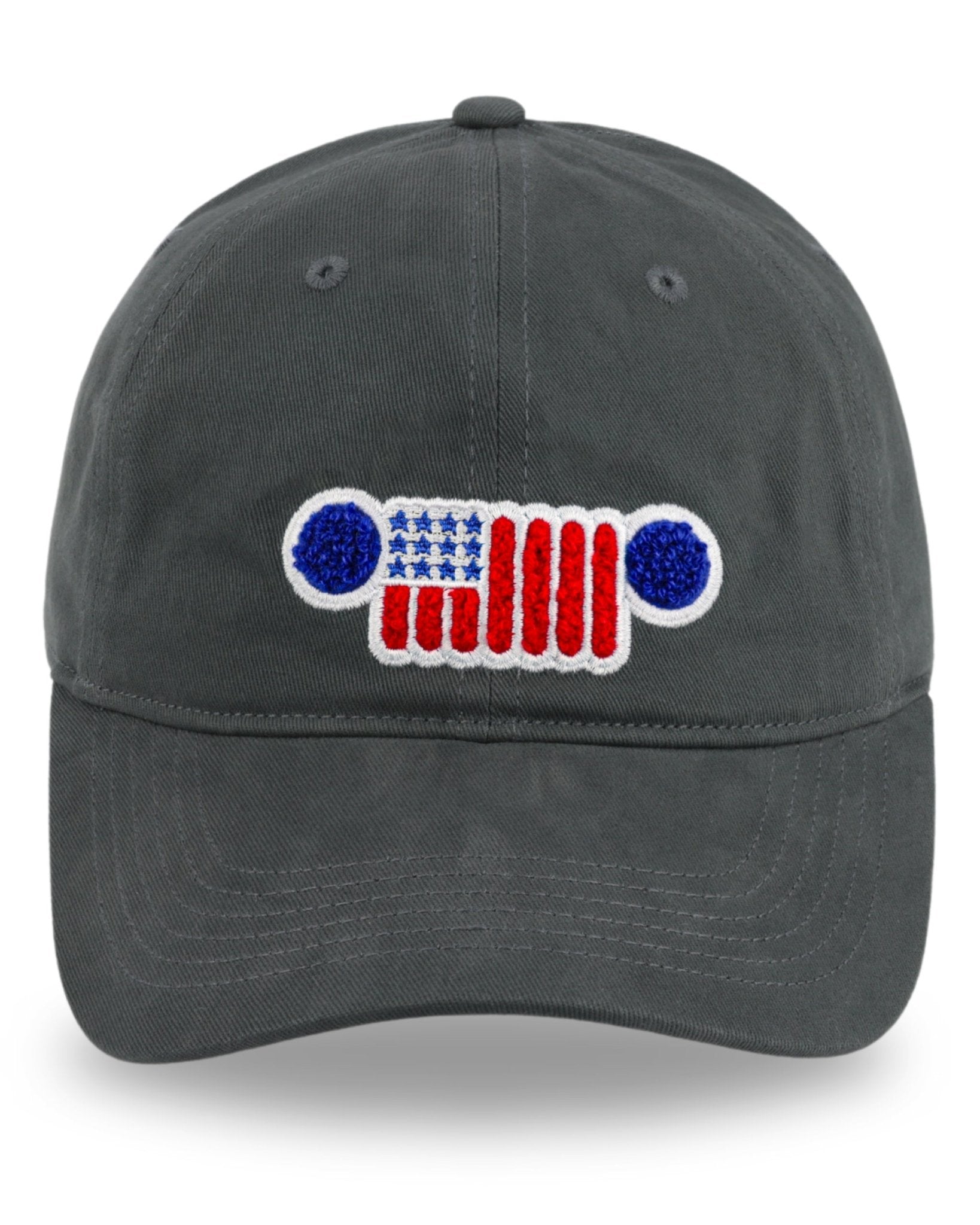 Hat - Jeep Chino Twill Ponytail with Chenille Stars and Stripes Grille Patch