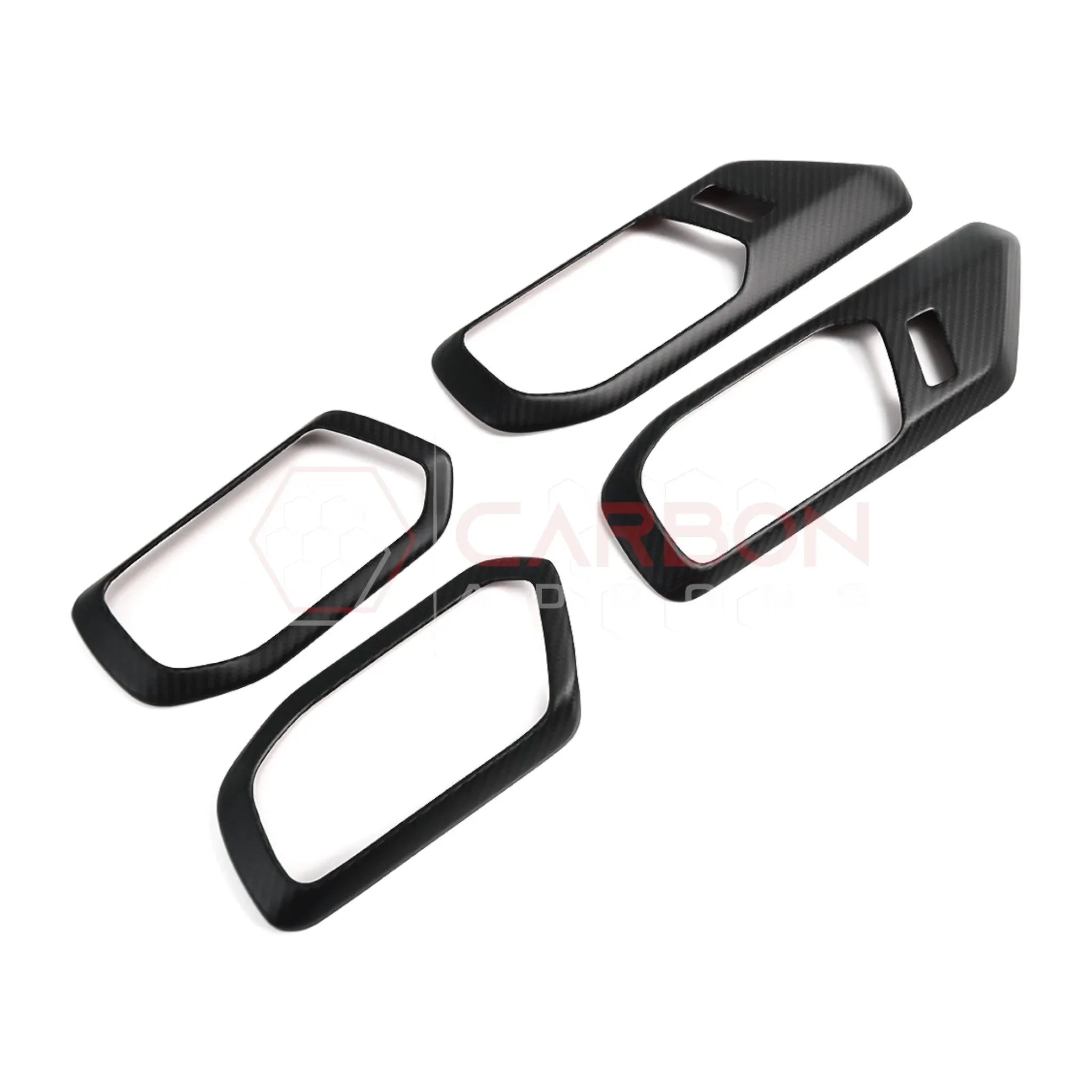 Real Carbon Fiber Interior Door Handle Trim Covers For 2021+ Ford Bronco