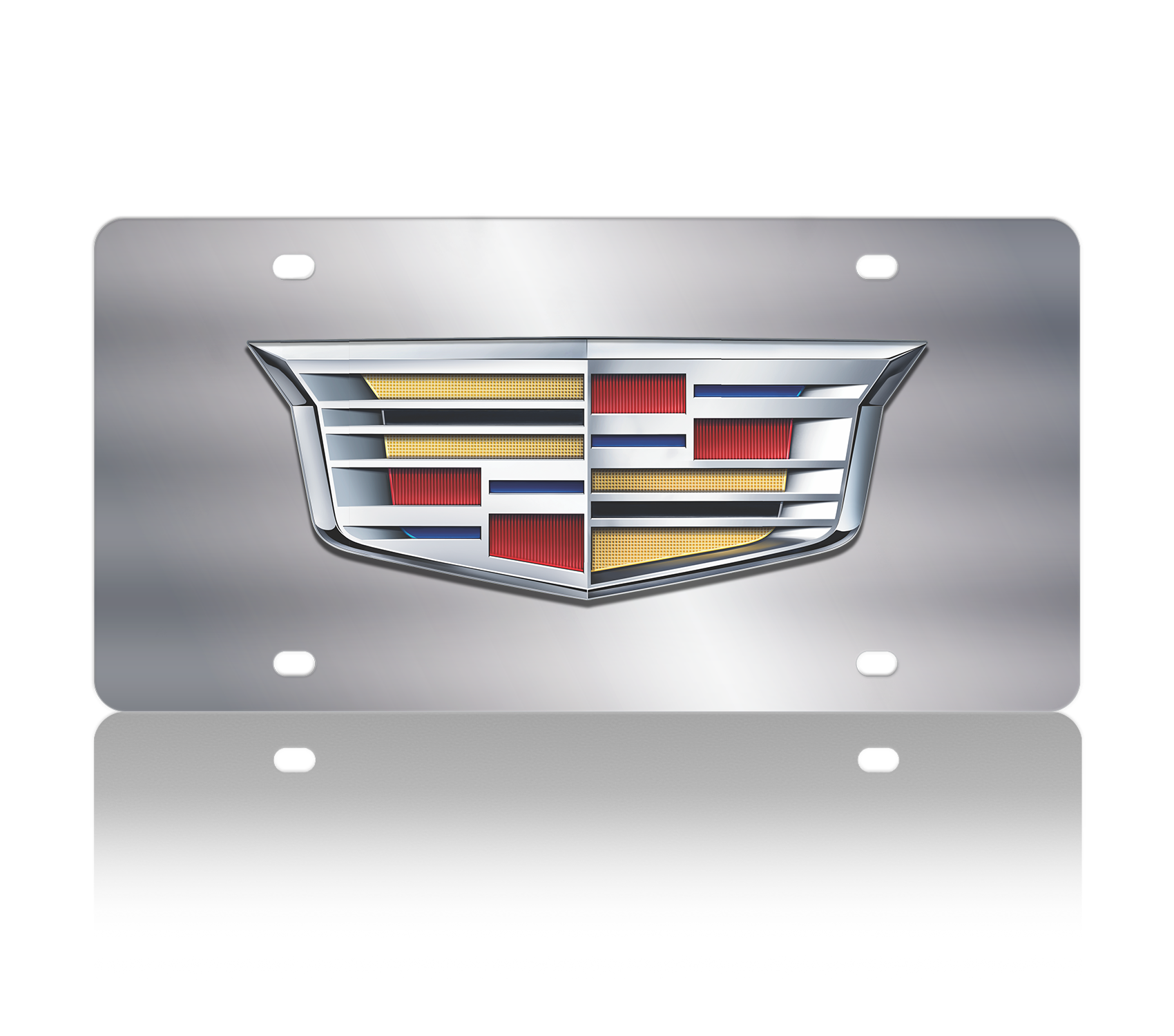 2014 Cadillac Stainless Steel License Plate