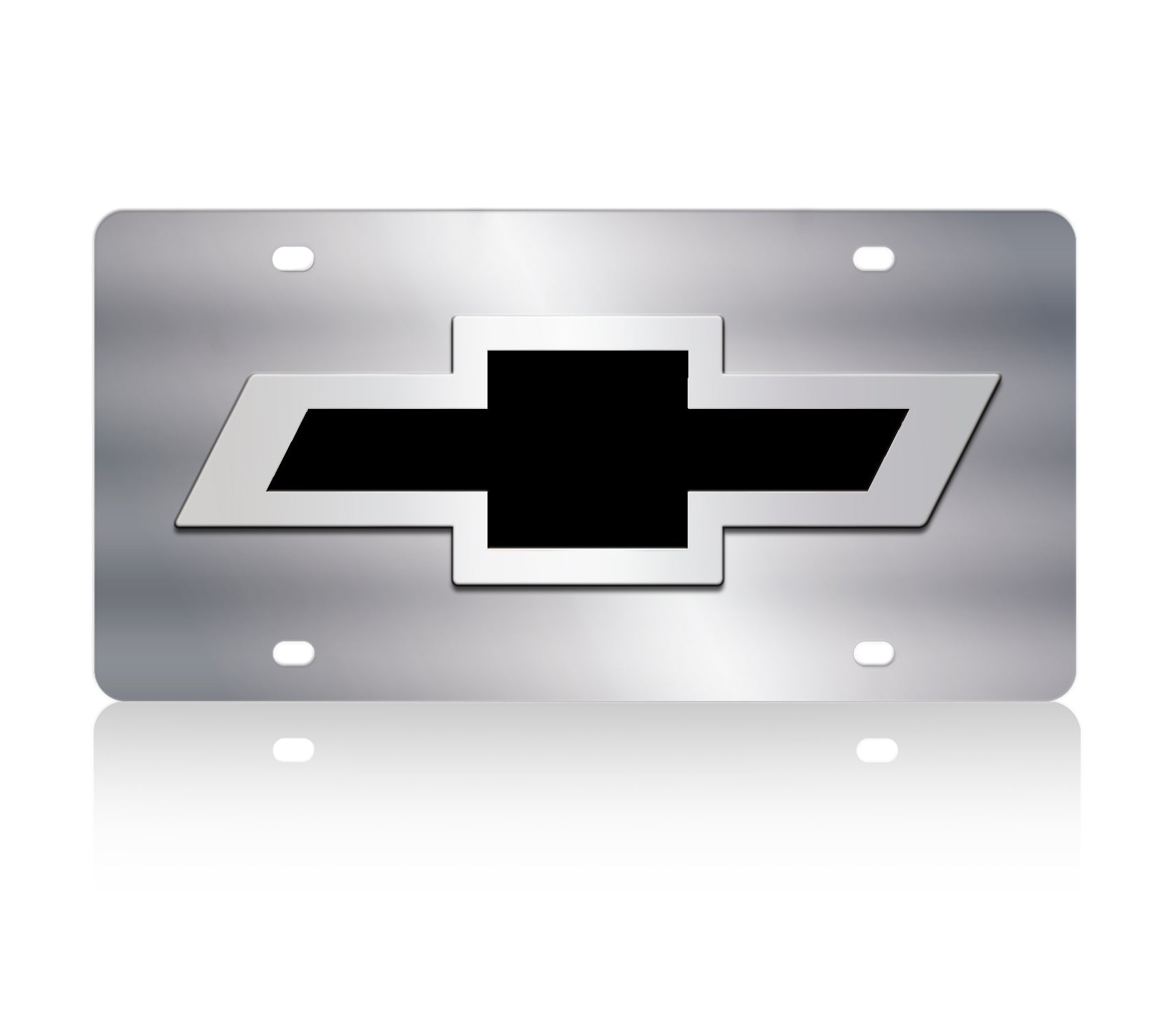 Chevrolet Bowtie Stainless Steel License Plate