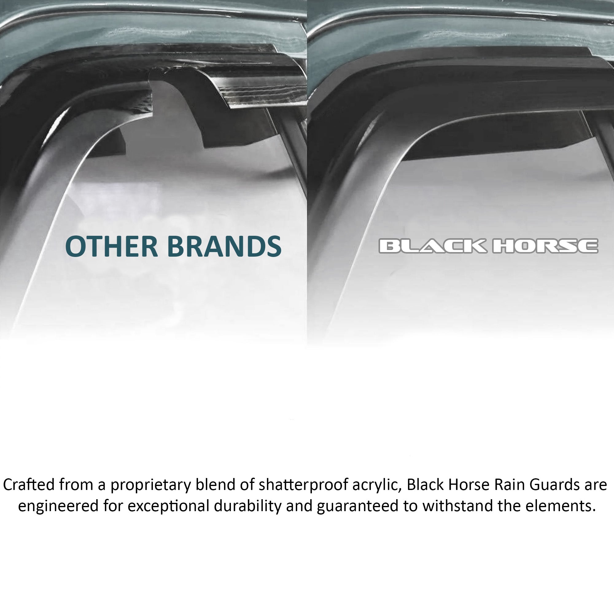 2007-2018 Jeep Wrangler Rain Guards Tape On | Black Horse Off Road - Image 4