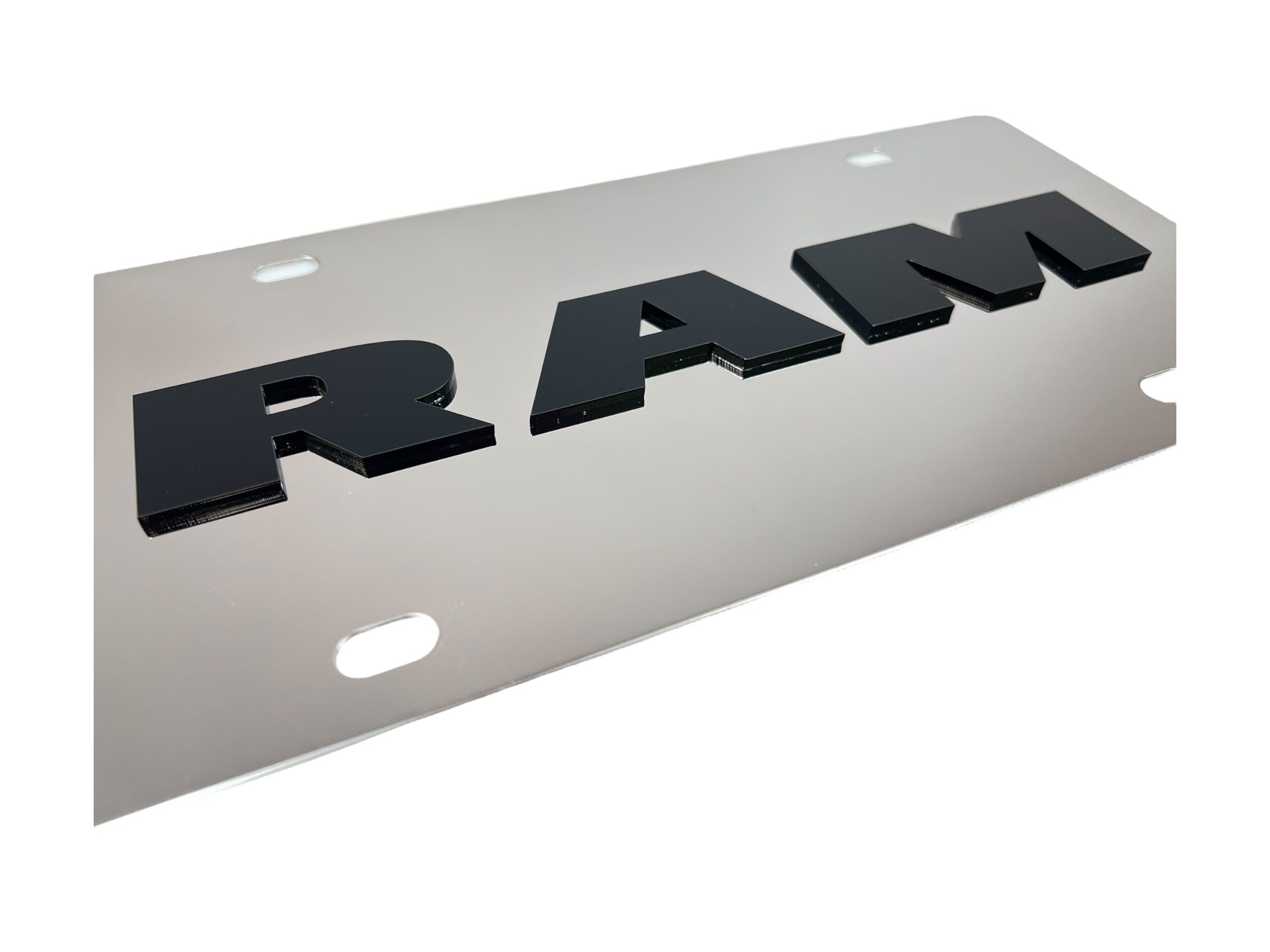 Ram Stainless Steel License Plate