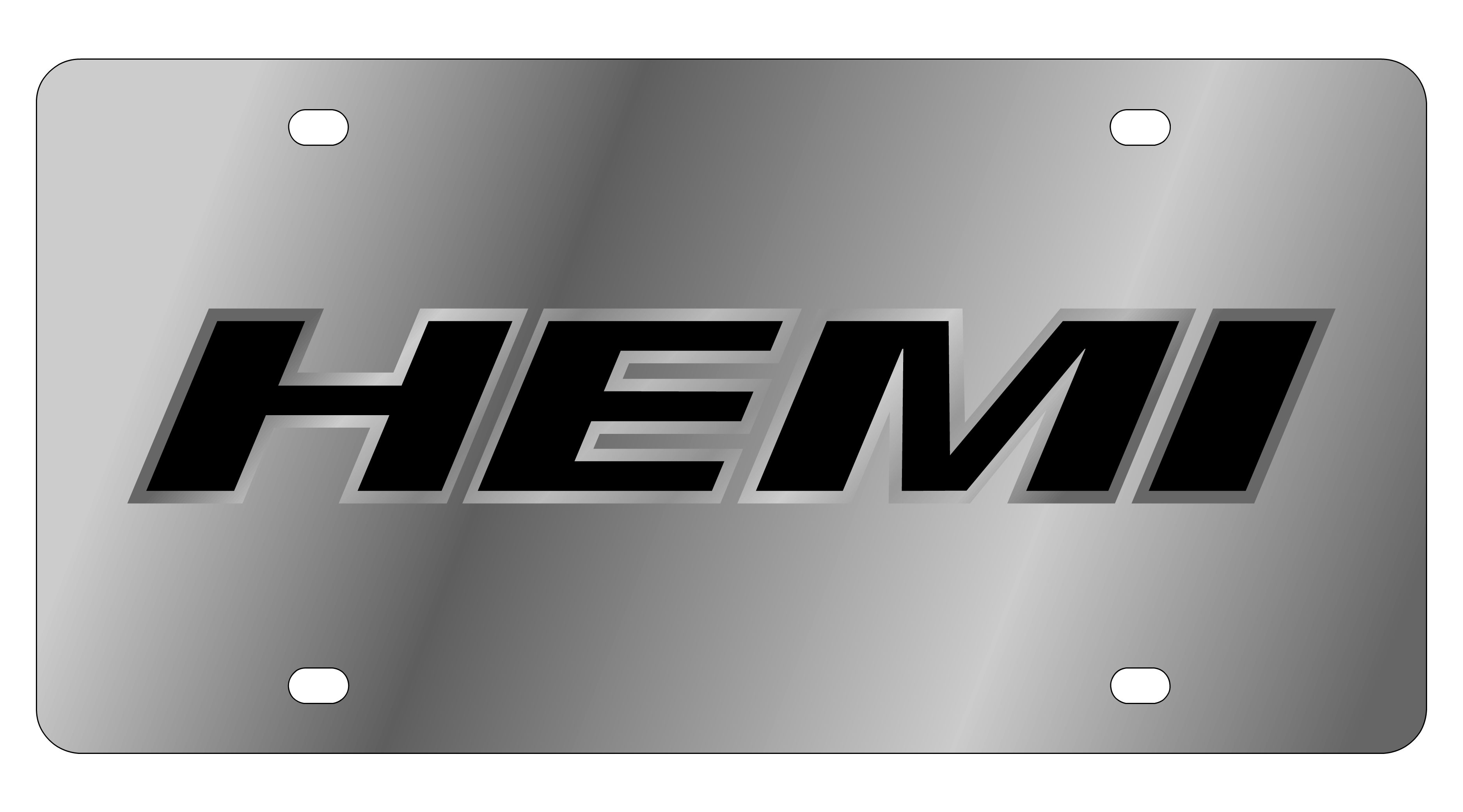 Mopar HEMI Stainless Steel License Plate