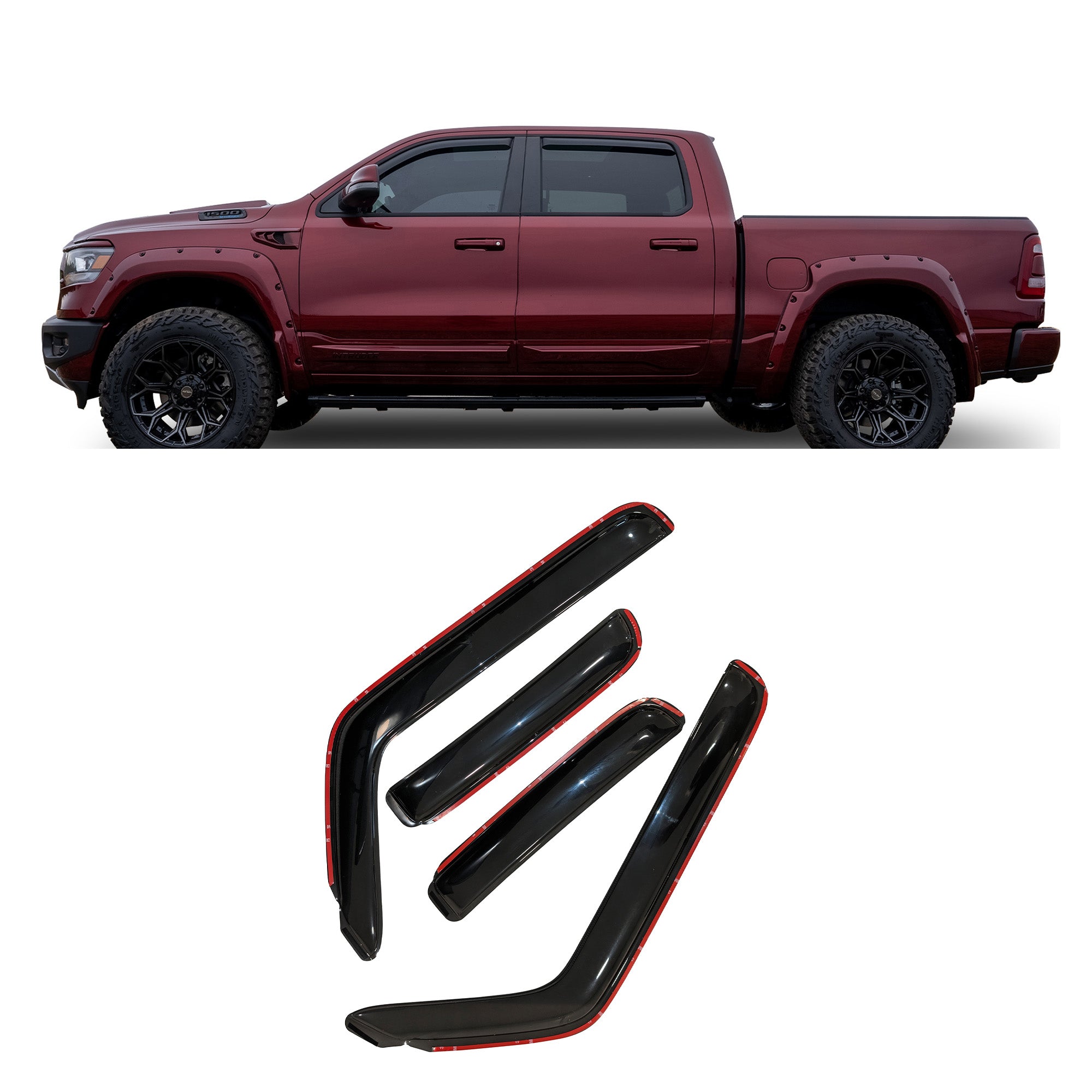 2023-2026 Canyon Rain Guards In Channel | Black Horse Off Road - Image 1