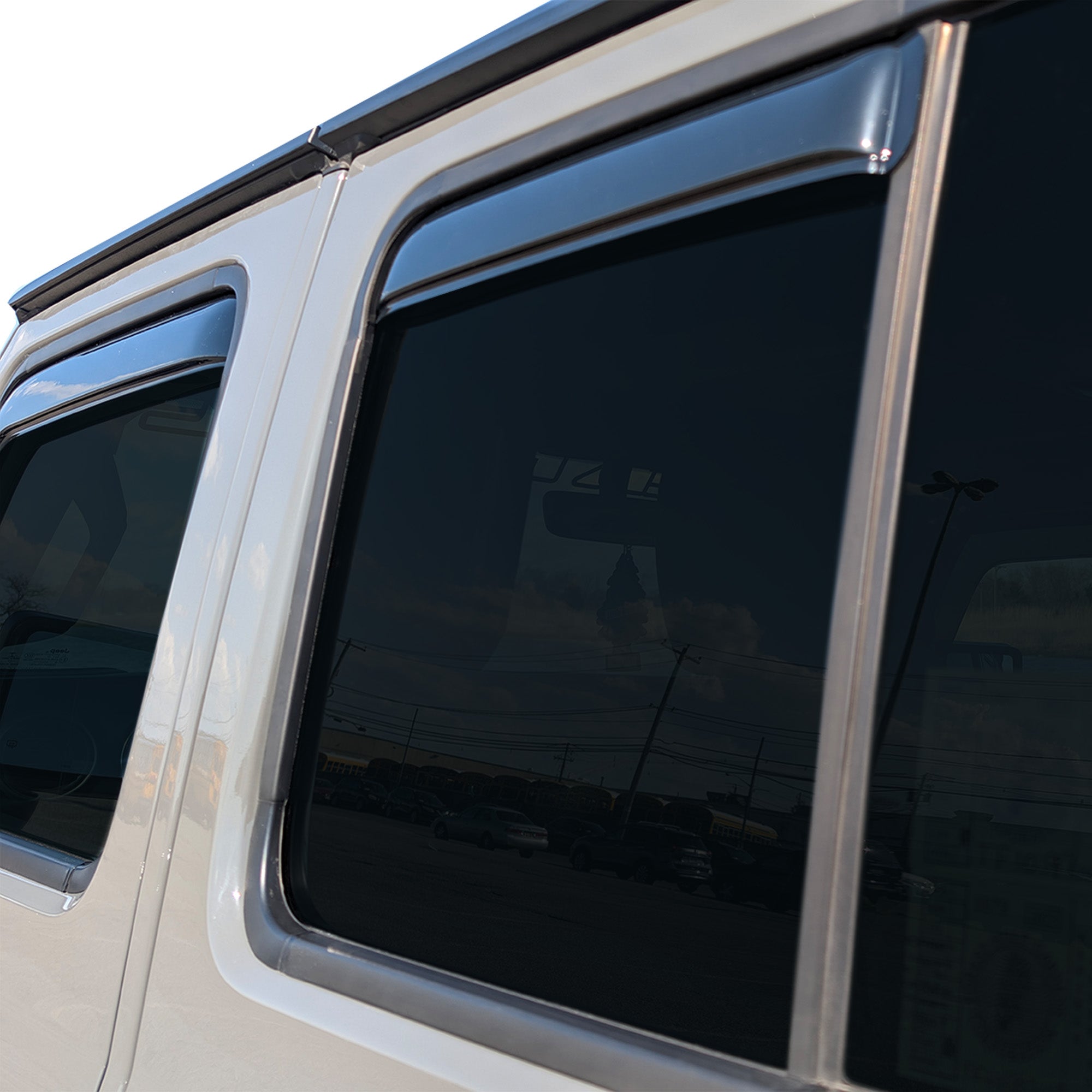2007-2018 Jeep Wrangler Rain Guards In Channel | Black Horse Off Road - Image 2