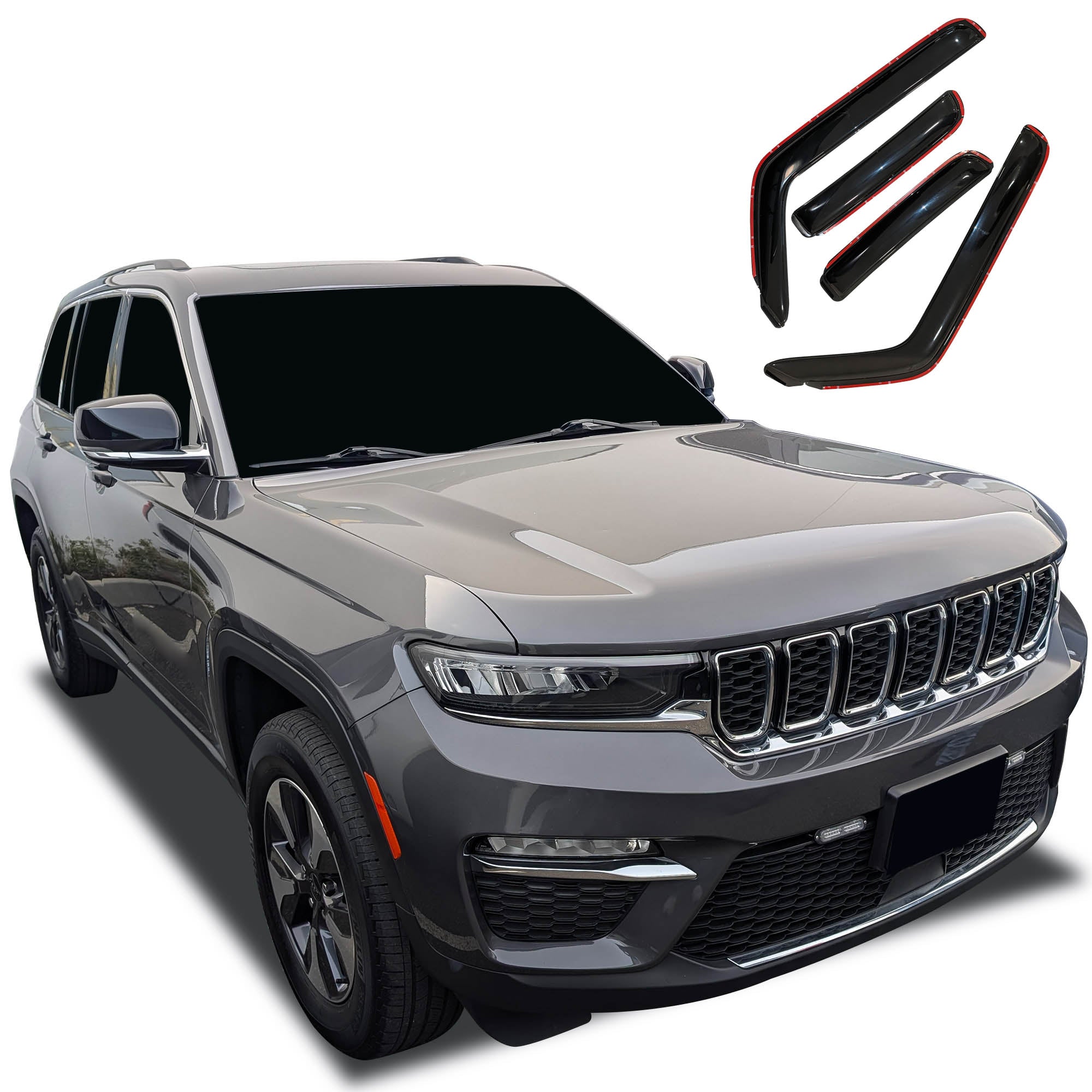 2022-2026 Jeep Grand Cherokee Rain Guards In Channel | Black Horse Off Road - Image 2