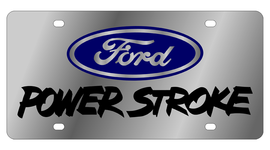 Ford Power Stroke Stainless Steel License Plate