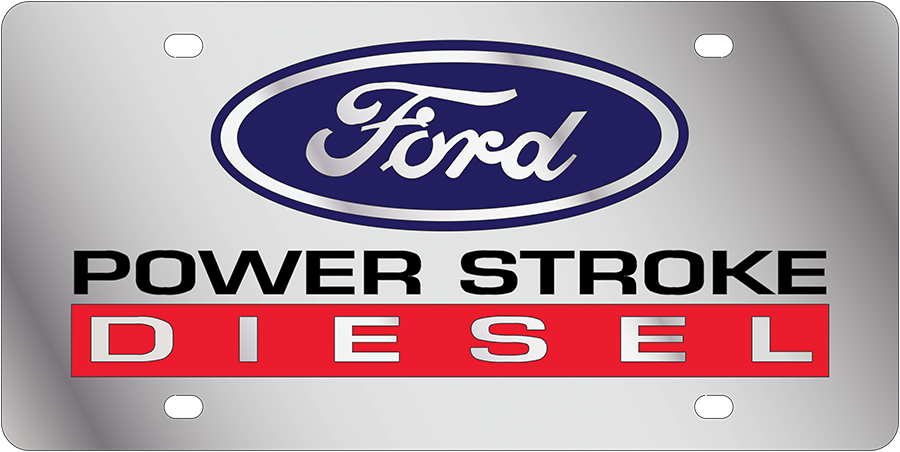 2005 Ford Power Stroke Diesel Stainless Steel License Plate