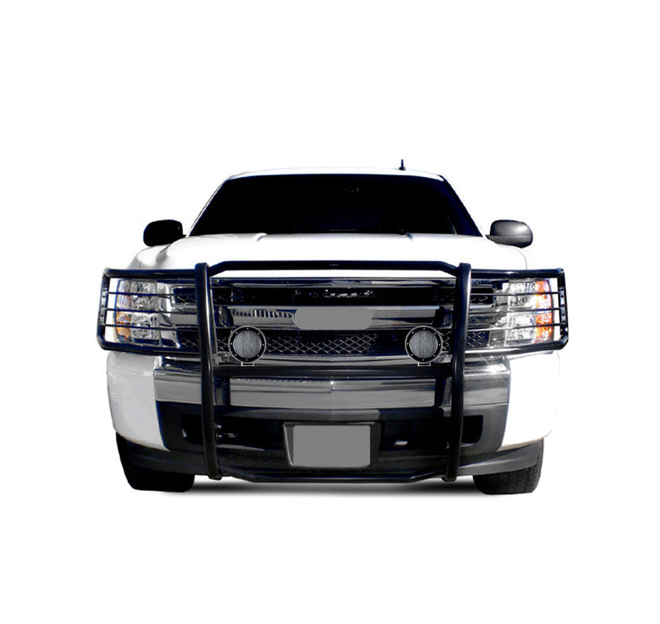 2007-2013 Chevrolet Silverado 1500 Grille Guard Kit Modular Pair of 5.3" Dia. LED Flood Lights w/ Black Trim Rings Wiring Harness and Switch | Black Horse Off Road - Image 10