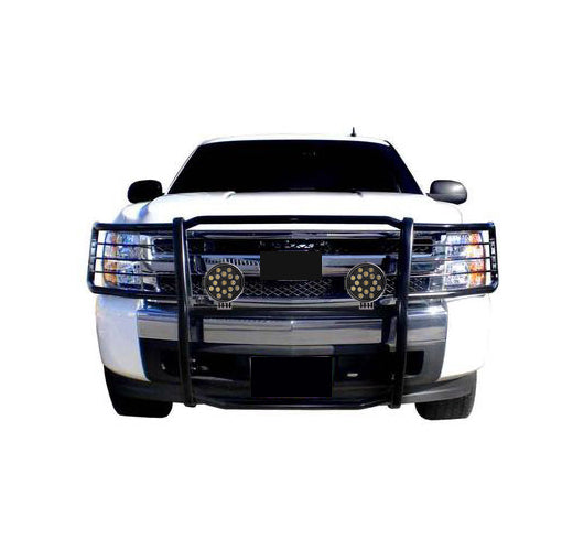 2007-2014 Chevrolet Avalanche Grille Guard Kit Modular Incl. pair of 7.0"Dia. LED Lights w/ Black Trim Rings w/ Wiring Harness and Switch | Black Horse Off Road - Image 5