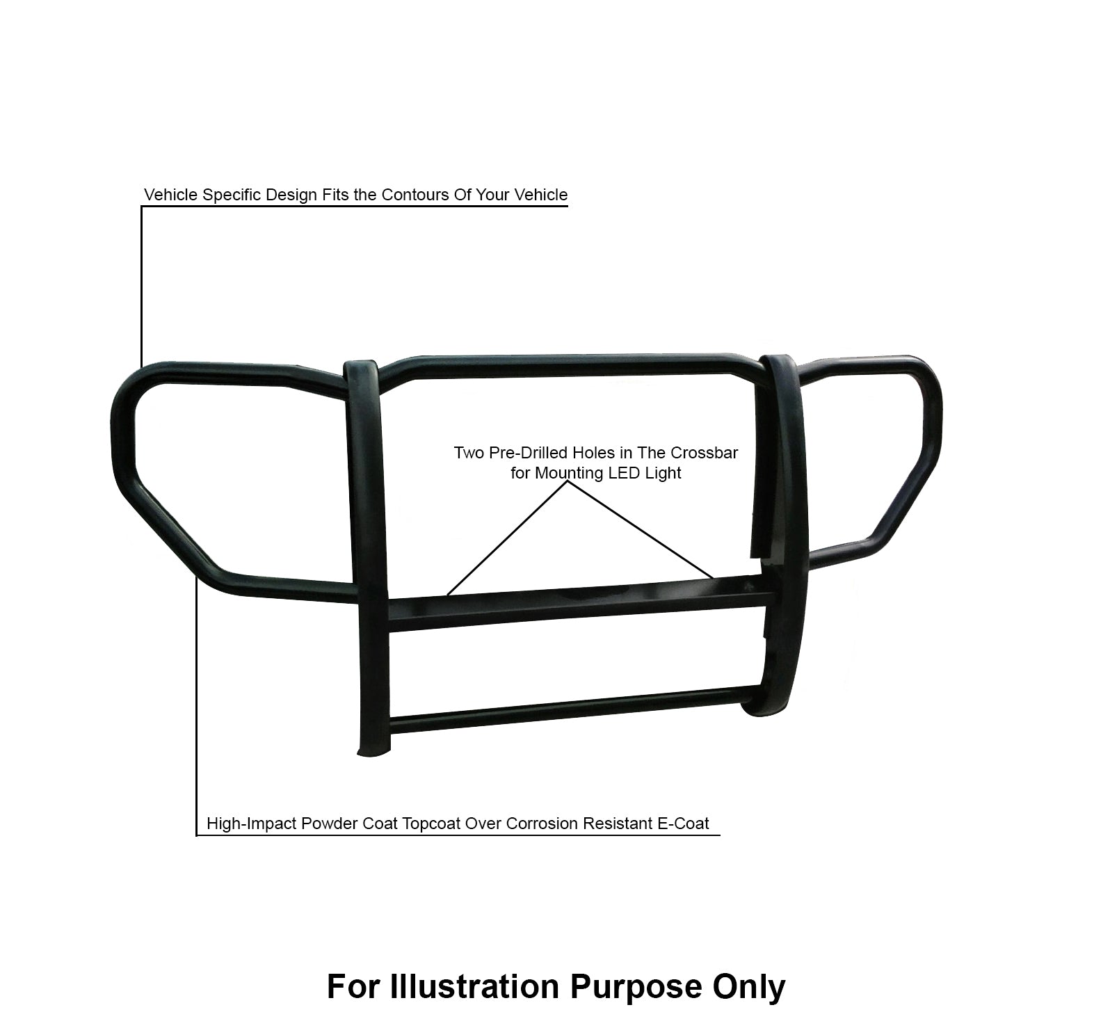 2008-2012 Jeep Liberty Grille Guard 1-Piece | Black Horse Off Road - Image 7