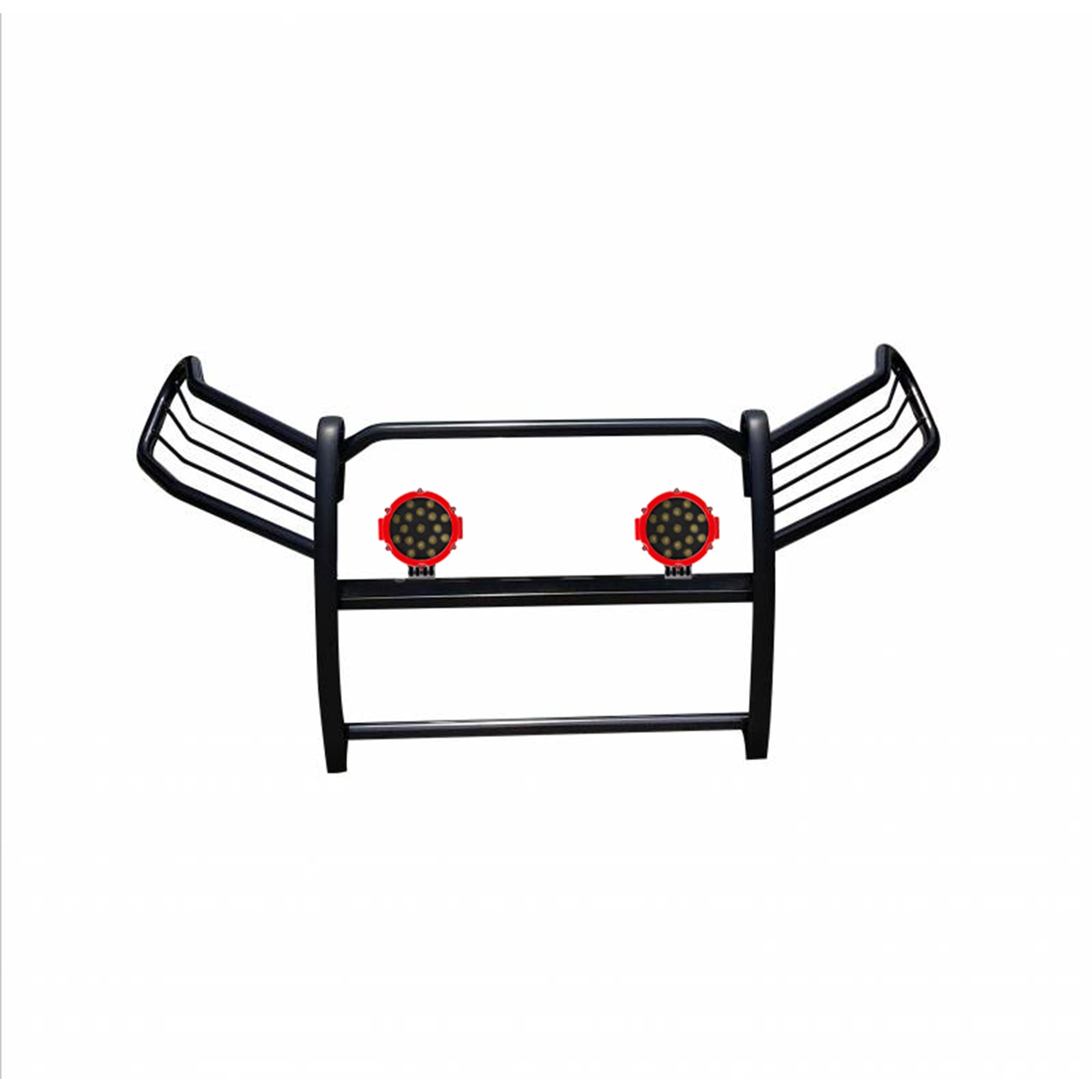 2006-2018 Toyota Rav4 Grille Guard Kit Modular Incl. pair of 7.0"Dia. LED Lights w/Red Trim Rings w/ Wiring Harness and Switch | Black Horse Off Road - Image 5