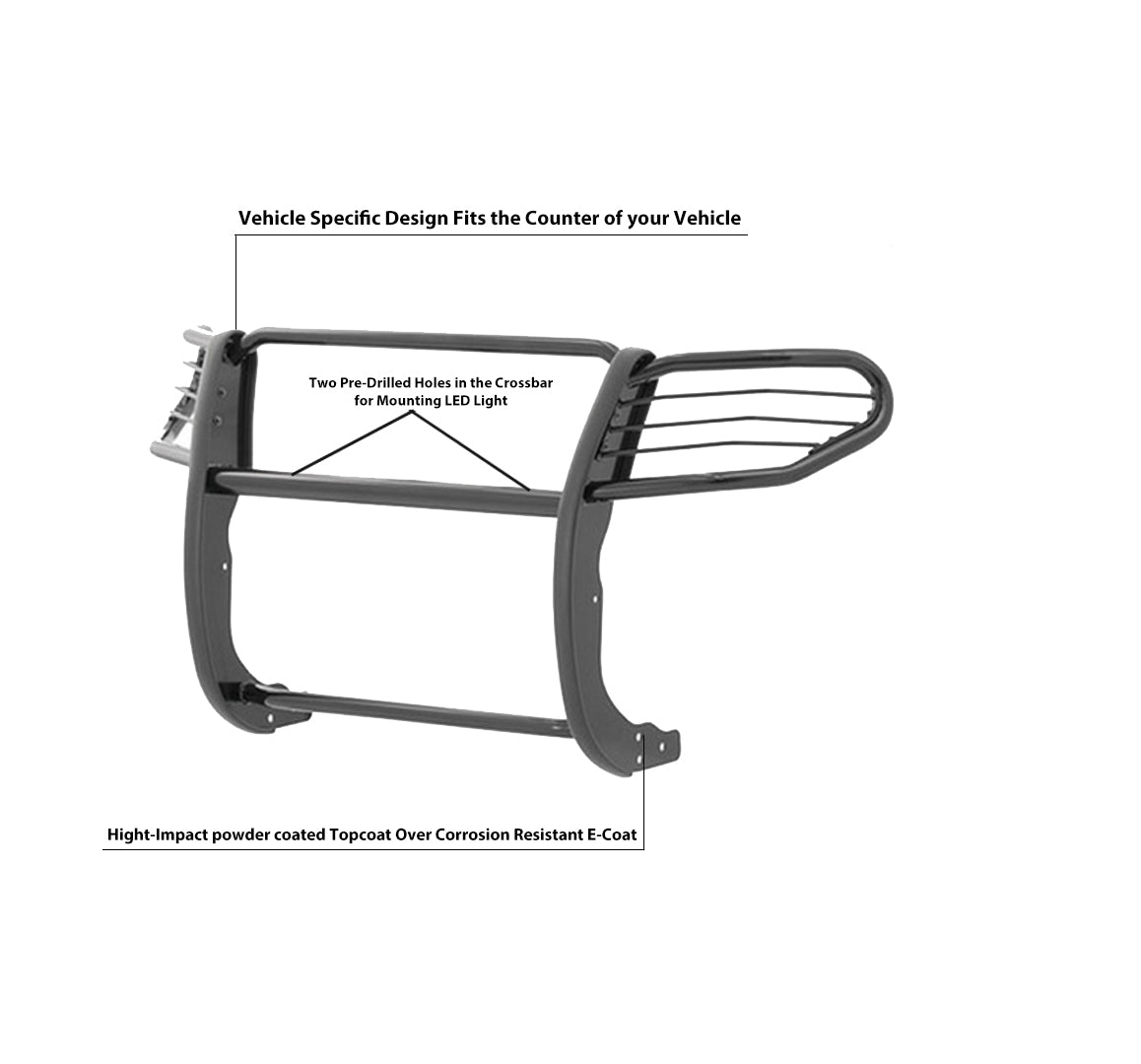 2005-2015 Nissan Xterra Grille Guard Modular | Black Horse Off Road - Image 8