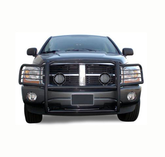 1994-2002 Dodge Ram Ram 1500 Grille Guard Kit Modular Pair of 5.3" Dia. LED Flood Lights w/ Black Trim Rings Wiring Harness and Switch | Black Horse Off Road - Image 6