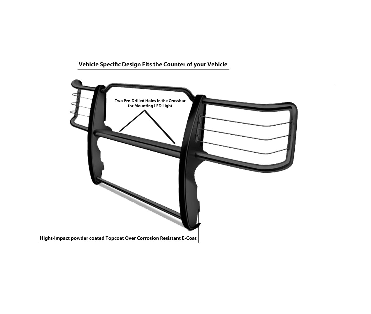 1995-2001 Ford Explorer / Mercury Mountaineer Grille Guard Modular | Black Horse Off Road - Image 4