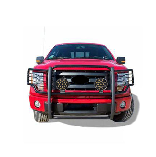 2011-2016 Ford F-250 Super Duty Grille Guard Kit Modular Incl. pair of 7.0"Dia. LED Lights w/ Black Trim Rings w/ Wiring Harness and Switch | Black Horse Off Road - Image 5