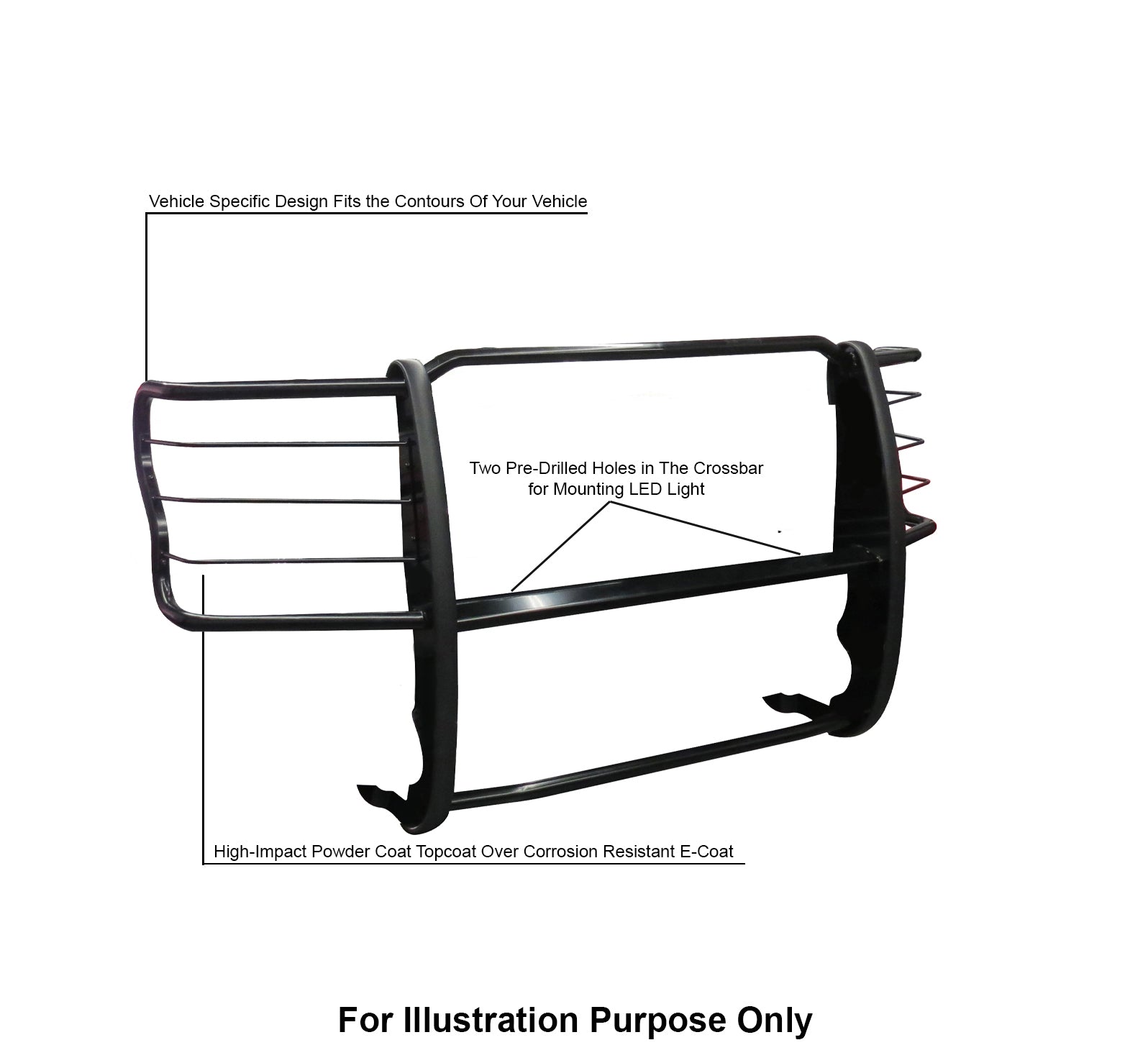 2017-2022 Ford F-250 Super Duty Grille Guard Modular | Black Horse Off Road - Image 6