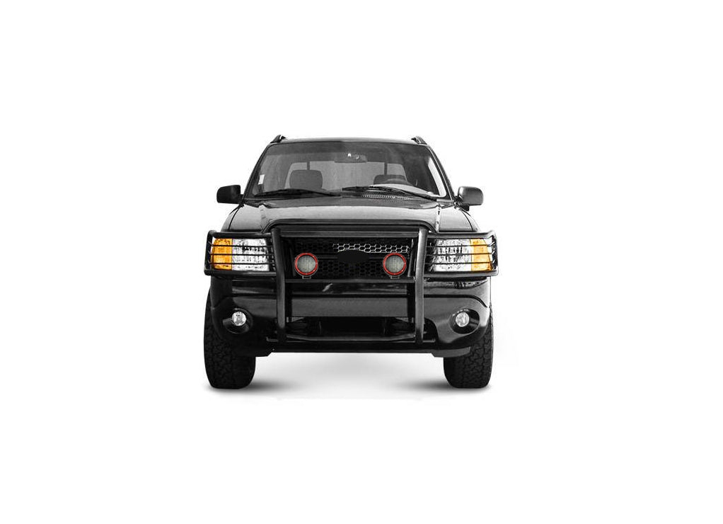 2002-2005 Ford Explorer Grille Guard Kit Modular Pair of 5.3" Dia. LED Flood Lights w/ Red Trim Rings Wiring Harness and Switch | Black Horse Off Road - Image 5