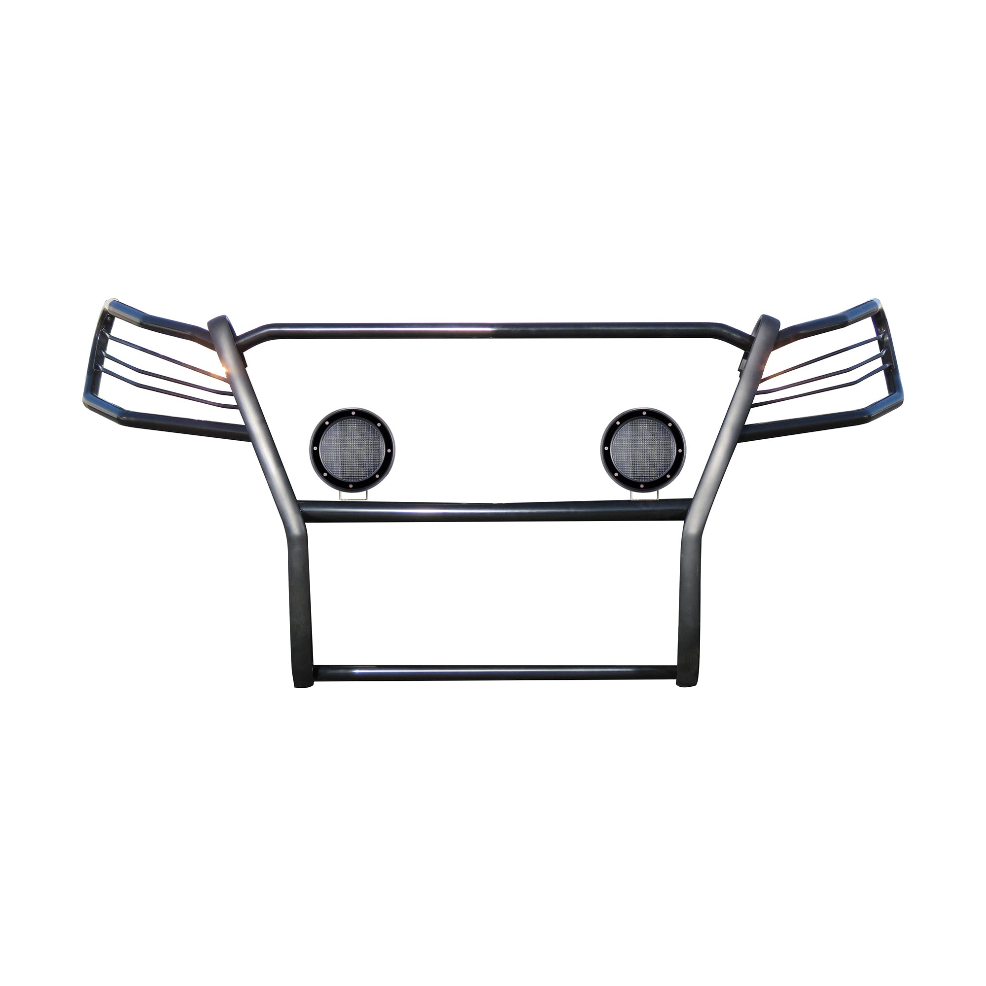 2019-2023 Ford Ranger Grille Guard Kit Modular Pair of 5.3" Dia. LED Flood Lights w/ Black Trim Rings Wiring Harness and Switch | Black Horse Off Road - Image 9