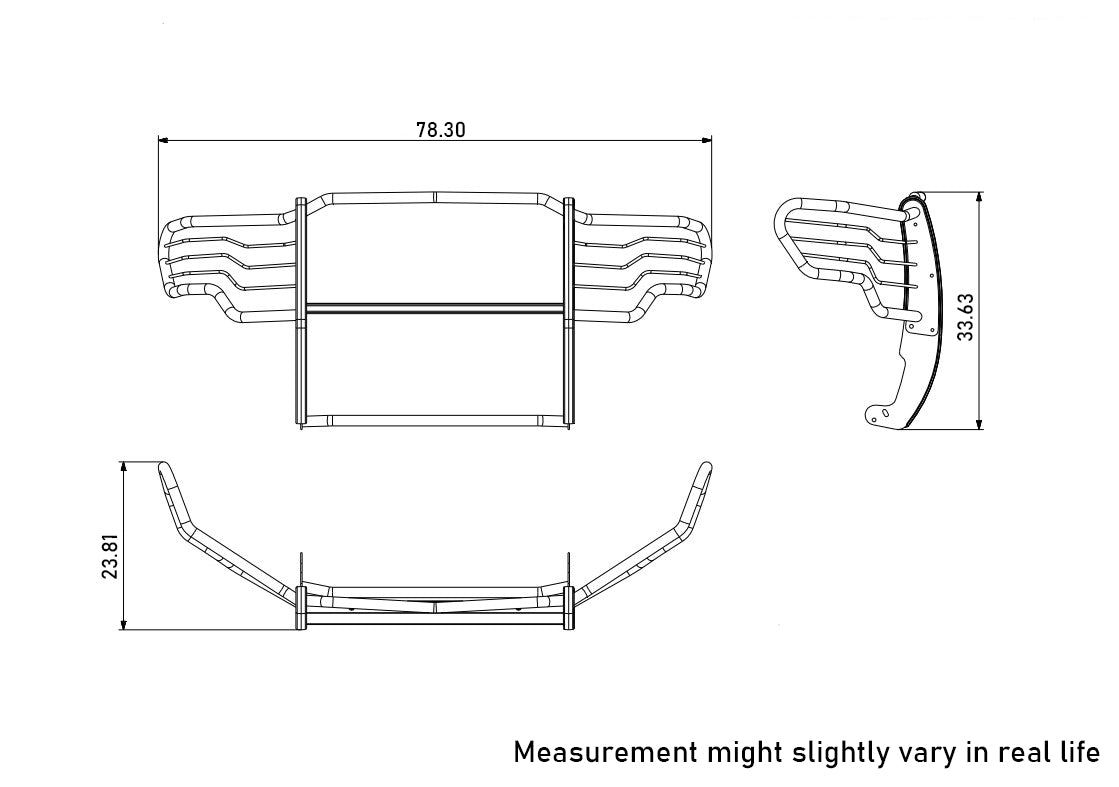 2009-2014 Ford F-150 Grille Guard Kit Modular Incl. pair of 7.0"Dia. LED Lights w/Red Trim Rings w/ Wiring Harness and Switch | Black Horse Off Road - Image 4