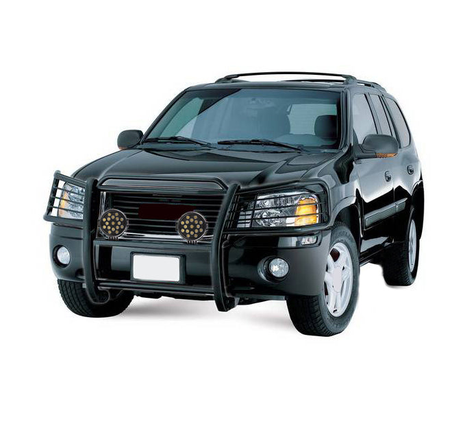 2002-2006 Gmc Envoy Grille Guard Kit Modular Incl. pair of 7.0"Dia. LED Lights w/ Black Trim Rings w/ Wiring Harness and Switch | Black Horse Off Road - Image 6