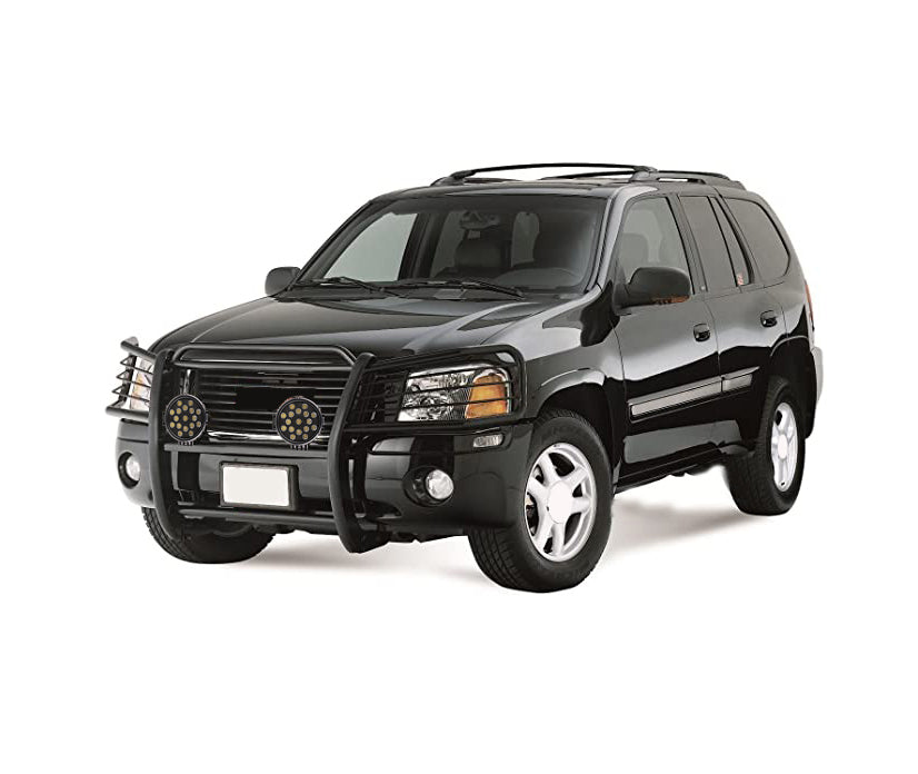 2002-2006 Gmc Envoy Grille Guard Kit Modular Incl. pair of 7.0"Dia. LED Lights w/ Black Trim Rings w/ Wiring Harness and Switch | Black Horse Off Road - Image 9