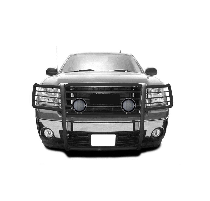 2007-2013 Gmc Sierra 1500 Grille Guard Kit Modular Pair of 5.3" Dia. LED Flood Lights w/ Black Trim Rings Wiring Harness and Switch | Black Horse Off Road - Image 6