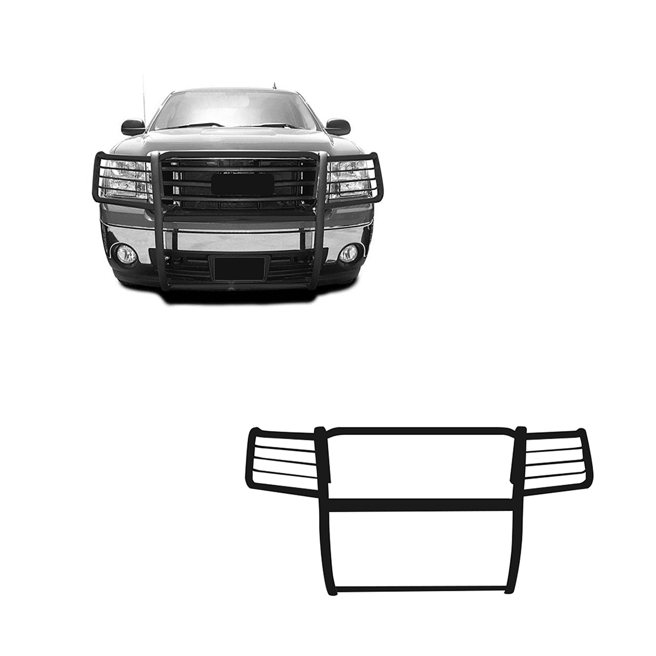 2007-2013 Gmc Sierra 1500 Grille Guard Modular | Black Horse Off Road - Image 1