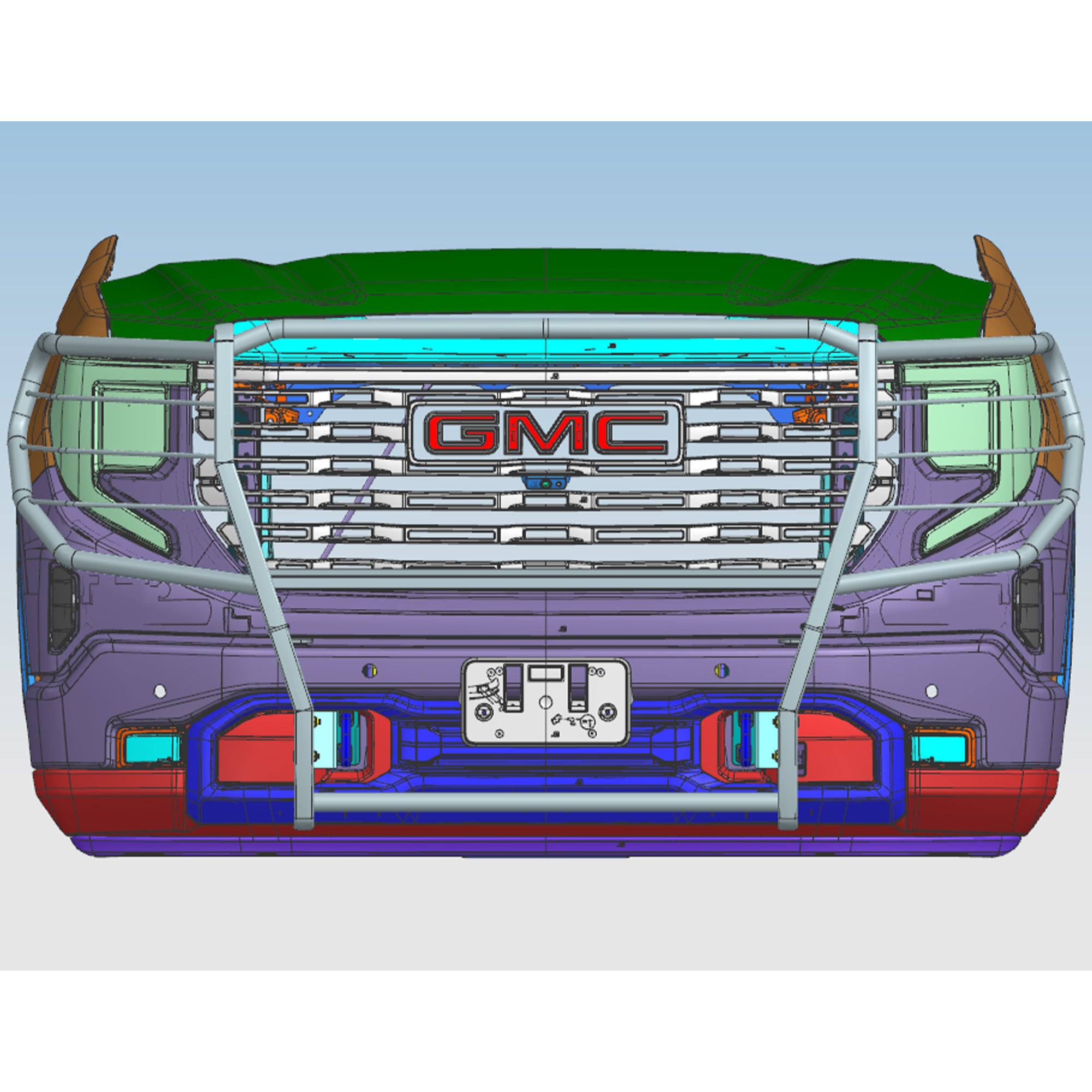 2019-2021 Gmc Sierra 1500 Grille Guard Modular | Black Horse Off Road - Image 7