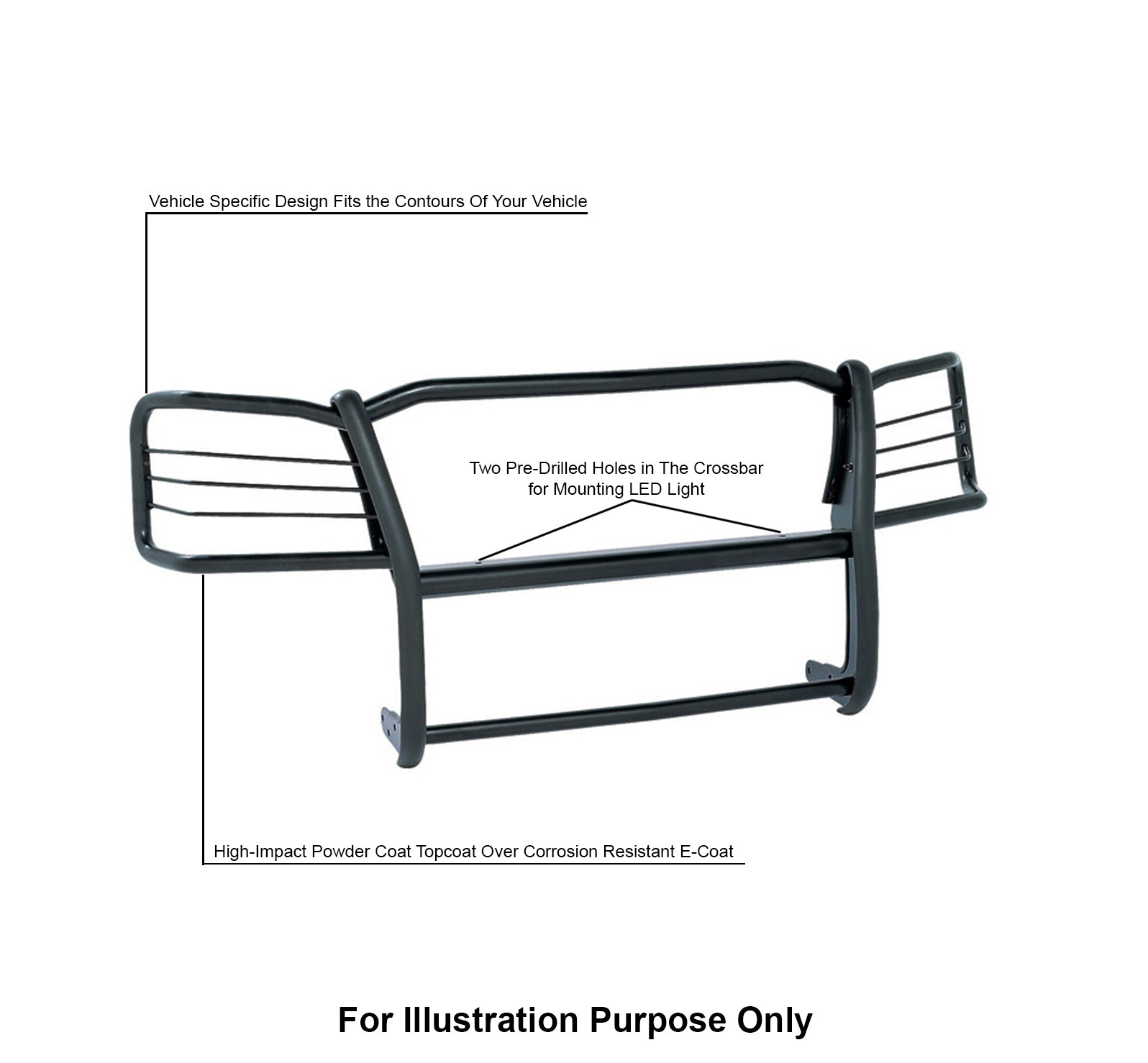 2021-2025 Gmc Sierra 2500 Hd Grille Guard Modular | Black Horse Off Road - Image 8