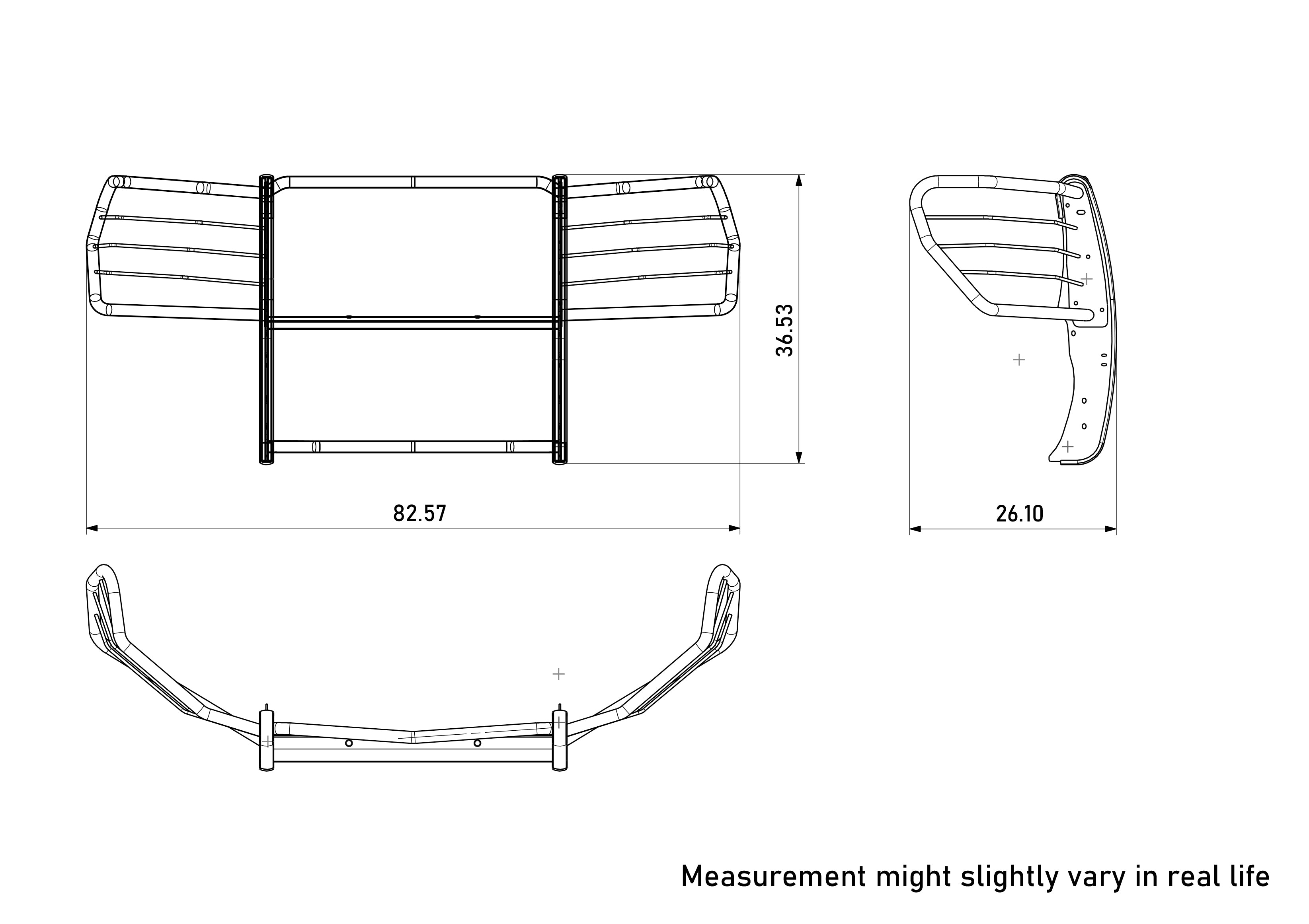 2022-2025 Chevrolet Silverado 1500 Grille Guard Modular | Black Horse Off Road - Image 2