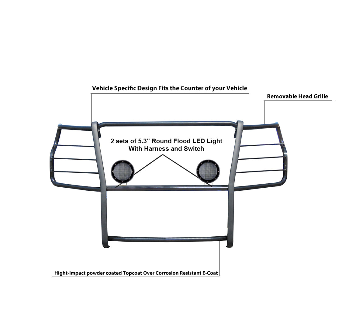 2020-2024 Chevrolet Silverado 2500 Hd Grille Guard Kit Modular | Black Horse Off Road - Image 6