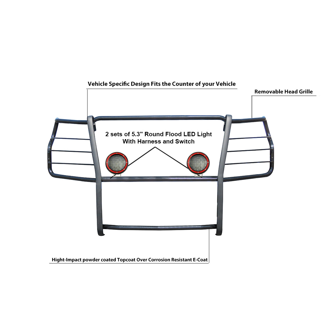 2020-2024 Chevrolet Silverado 2500 Hd Grille Guard Kit Modular | Black Horse Off Road - Image 6