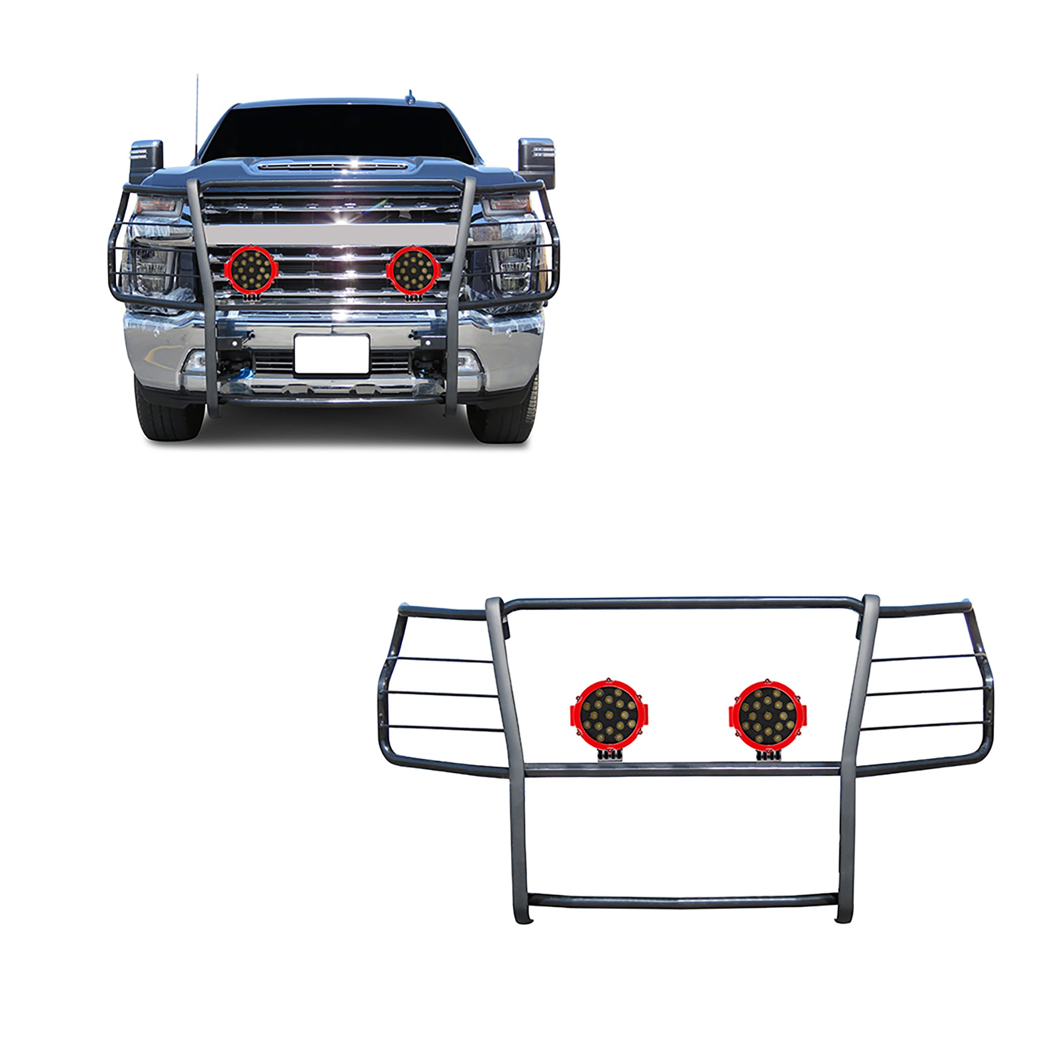 2020-2024 Chevrolet Silverado 2500 Hd Grille Guard Kit Modular | Black Horse Off Road - Image 1