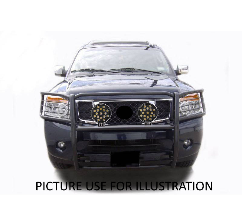 2004-2015 Nissan Titan Grille Guard Kit Modular Incl. pair of 7.0"Dia. LED Lights w/ Black Trim Rings w/ Wiring Harness and Switch | Black Horse Off Road - Image 10