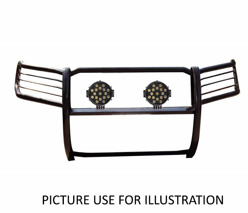 2004-2015 Nissan Titan Grille Guard Kit Modular Incl. pair of 7.0"Dia. LED Lights w/ Black Trim Rings w/ Wiring Harness and Switch | Black Horse Off Road - Image 8