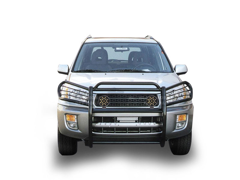 2001-2005 Toyota Rav4 Grille Guard Kit Modular Incl. pair of 7.0"Dia. LED Lights w/ Black Trim Rings w/ Wiring Harness and Switch | Black Horse Off Road - Image 5