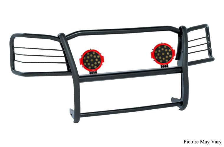 2001-2004 Toyota Tacoma Grille Guard Kit Modular Incl. pair of 7.0"Dia. LED Lights w/Red Trim Rings w/ Wiring Harness and Switch | Black Horse Off Road - Image 4