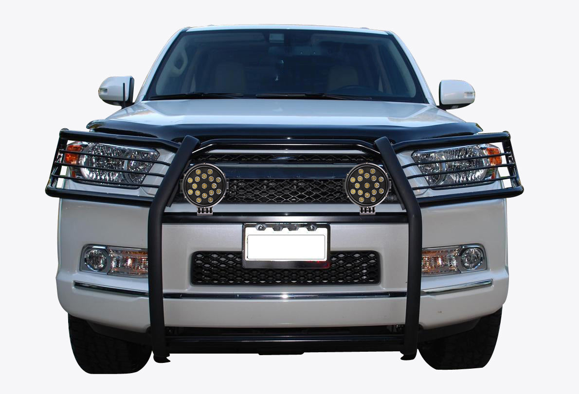 2010-2024 Toyota 4Runner Grille Guard Kit Modular Incl. pair of 7.0"Dia. LED Lights w/ Black Trim Rings w/ Wiring Harness and Switch | Black Horse Off Road - Image 4