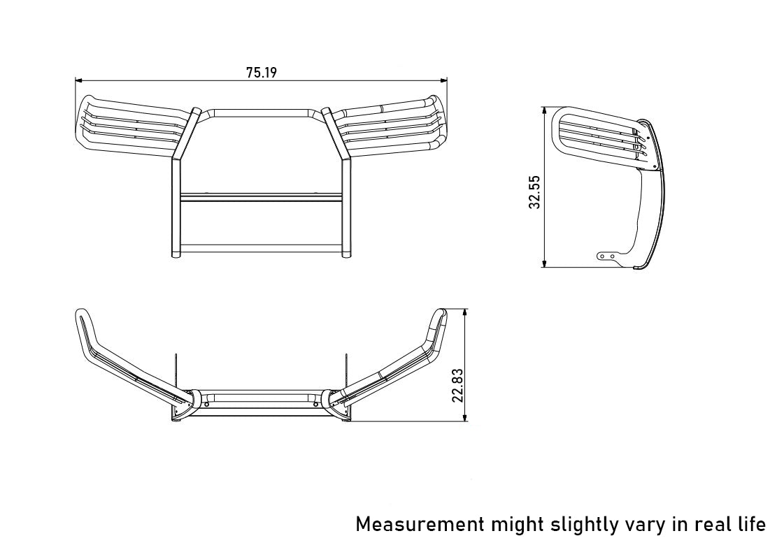 2010-2024 Toyota 4Runner Grille Guard Kit Modular Pair of 5.3" Dia. LED Flood Lights w/ Red Trim Rings Wiring Harness and Switch | Black Horse Off Road - Image 5