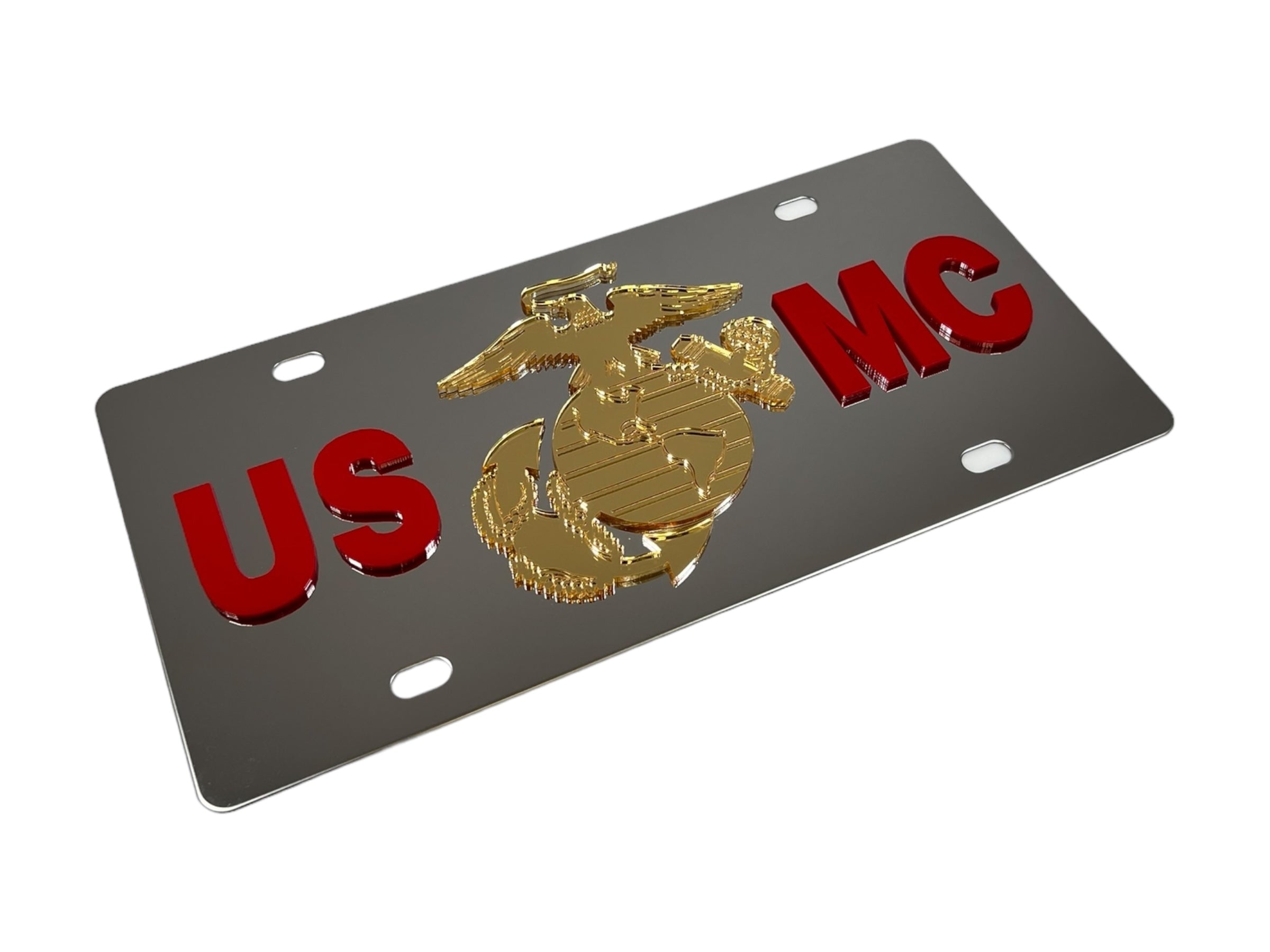USMC Stainless Steel License Plate