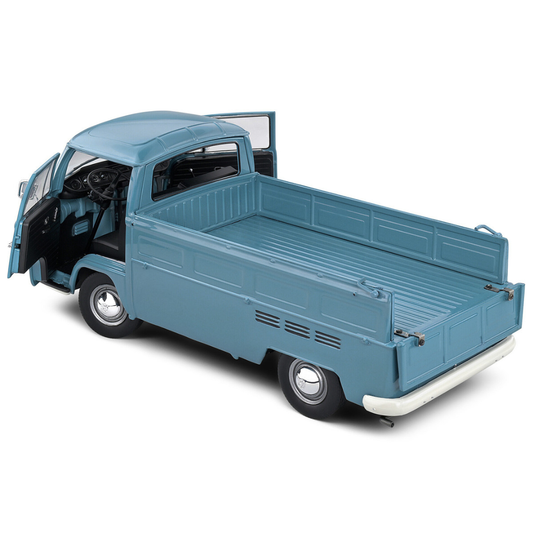 1968 Volkswagen T2 Pickup Truck Petrol Blue 1/18 Diecast Model Car