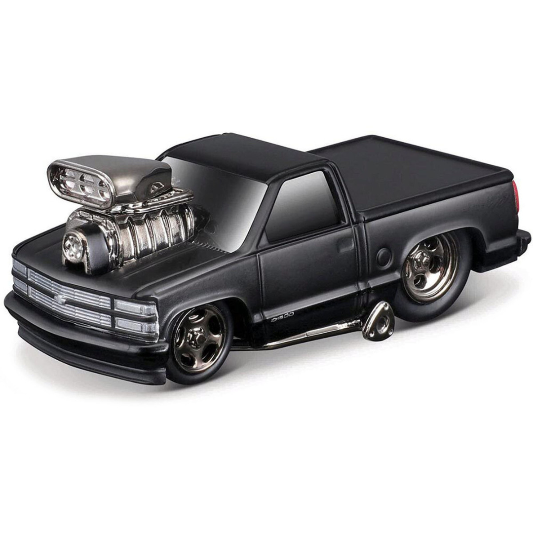 1993 Chevrolet 454 SS Pickup Truck Matt Black "Blackout Edition" 1/64 Diecast Model