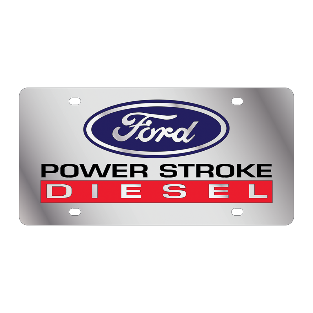 2005 Ford Power Stroke Diesel Stainless Steel License Plate