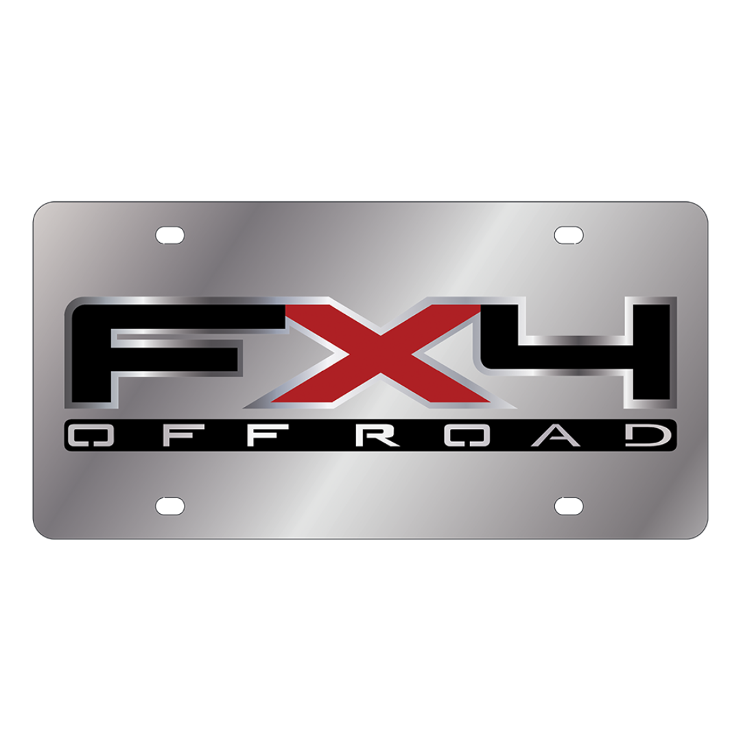 2009 Ford FX4 Off Road Stainless Steel License Plate