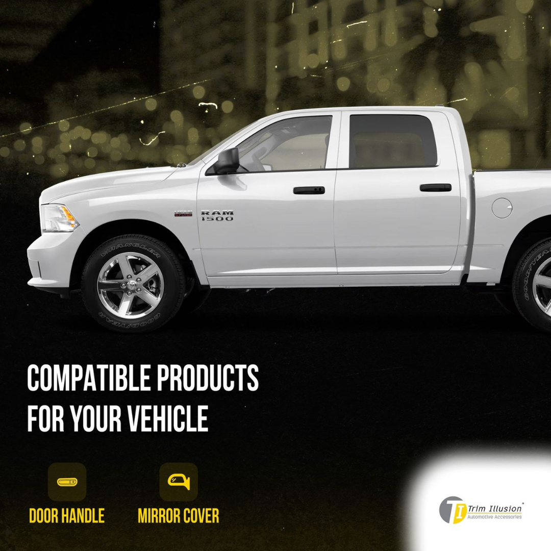 Trim Illusion DH6275BLK gloss black door handle covers for 2013-2024 Ram 1500, Ram 2500, Ram 3500 and more - image 6