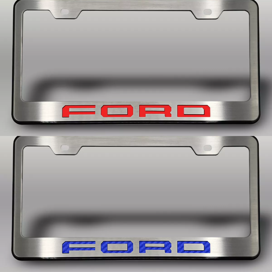 2017-2022 Ford F-250 Black License Plate Frame with "FORD" Lettering | Choose Color