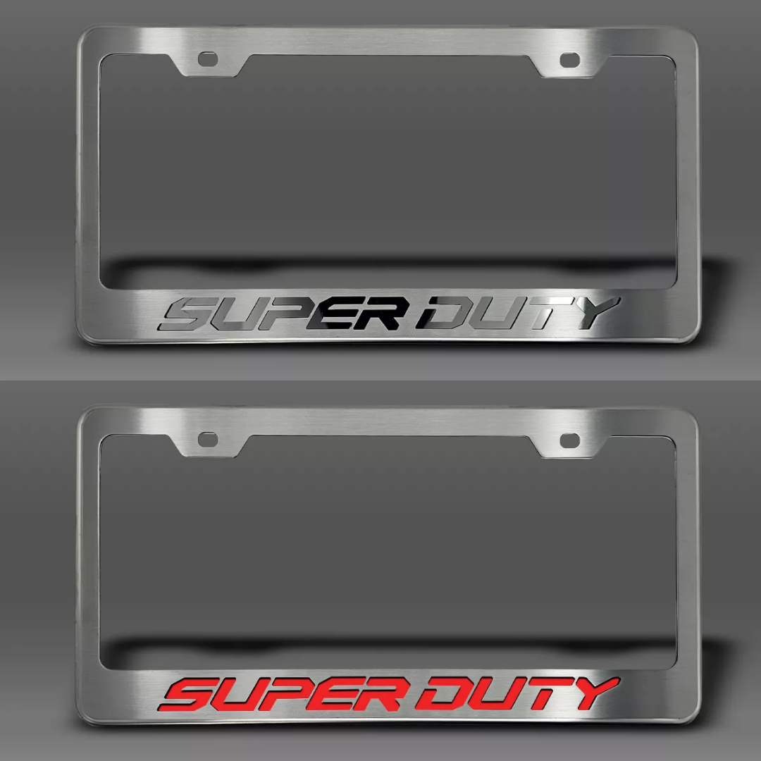2017-2022 Ford F-250 License Plate Frame with "Super Duty" Lettering | Choose Color