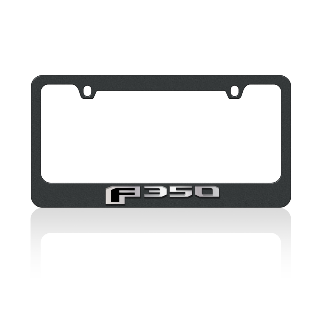 2017 Ford F-350 Black License Plate Frame